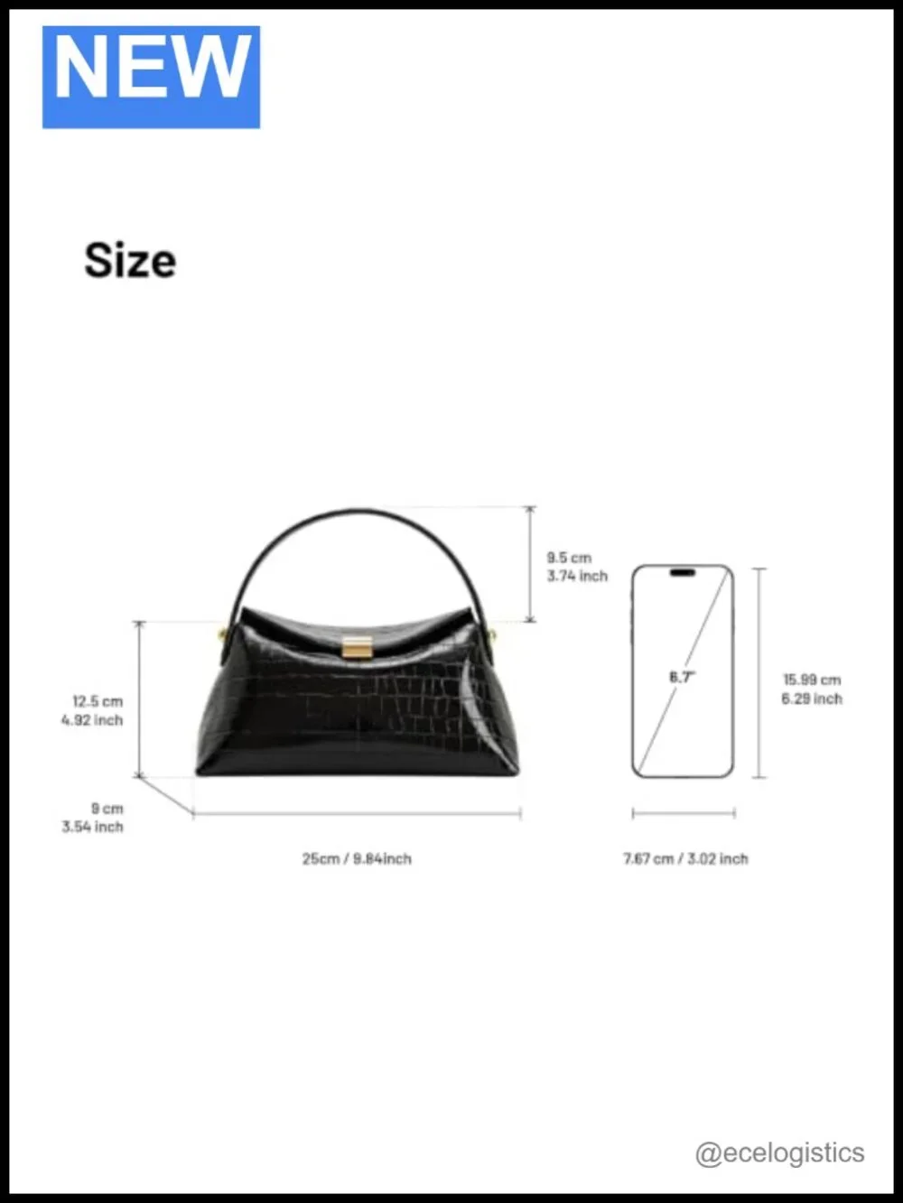 Croc-Embossed Vegan Leather Top Handle Bag Crossbody Satchel